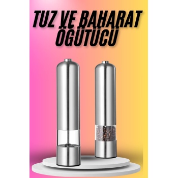 KESGİN MARKET ® Tuz Baharat Öğütücü Otomatik Baharat Değirmeni Uzun Ömürlü Pratik