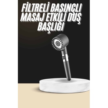 KESGİN MARKET ® Duş Başlığı Profesyonel Masaj Başlıklı 3 Modlu Yeni Nesil Masaj Uçlu Su Tasarruflu