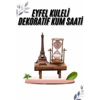 KESGİN MARKET ® Paris Eyfel Kulesi Hediyelik Eyfel Retro Kum Saati Dekoratif Eşya