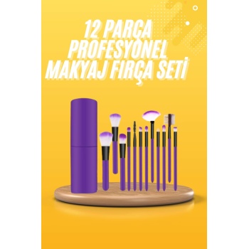 KESGİN MARKET ® 12 Parça Makyaj Fırçası Yumuşak Kıllı Profesyonel Fırça Seti Yüksek Kaliteli Pürüzsüz