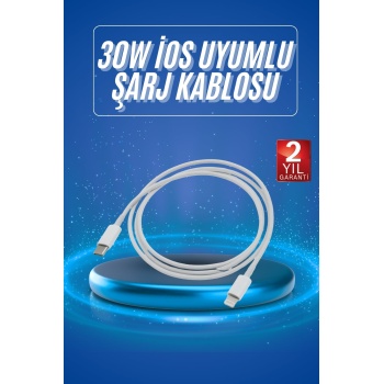 KESGİN MARKET ® Type-C Ligtning 30W İOS Şarj Kablosu Hızlı Şarj Kablosu