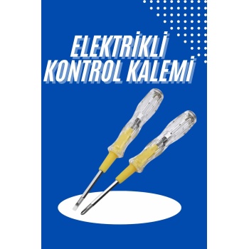 KESGİN MARKET ® Çift Uçlu Kontrol Kalemi Elektrik Test Kalemi Şeffaf