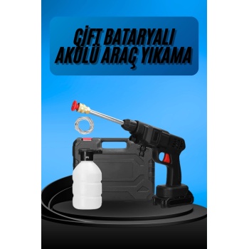 KESGİN MARKET ® Akülü Oto Araç Yıkama Yüksek Basınçlı Araba Yıkama Makinesi Şarjlı