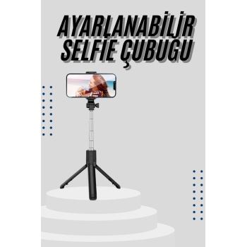 KESGİN MARKET ® Tripod Selfie Çubuğu Bluetooth Kumandalı Kablosuz Led Işıklı