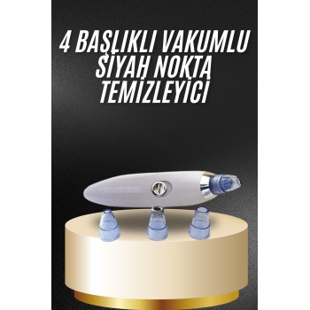 KESGİN MARKET ® Yeni Nesil Vakumlu Pilli Siyah Nokta ve Yüz Temizleme Cihazı 4 Başlıklı