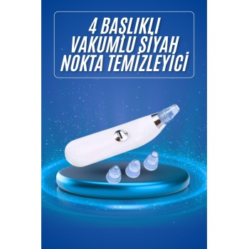 KESGİN MARKET ® Siyah Nokta Temizleme Cihazı 4 Başlıklı Vakumlu Pilli Ölü Deri Arındırma