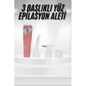 KESGİN MARKET ® 3 Başlıklı Yüz Kaş Epilasyon Aleti Değiştirilebilir Başlık Hassas Ciltlere Uygun