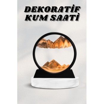 KESGİN MARKET ® 7 Inç Mavi Orta Boy Dekoratif Yuvarlak Şık Kum Tablosu Modern Dekoratif Süs