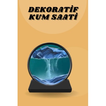 KESGİN MARKET ® Kum Saati Yuvarlak Şık Kum Tablosu Dekoratif Kum Sulu Kum Saati