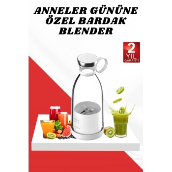 KESGİN MARKET ® Anneler Gününe Özel Hediye Bardak Blender Paslanmaz Çelik Bıçaklı