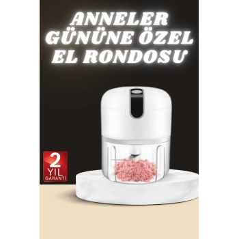 KESGİN MARKET ® Anneler Gününe Özel Hediye El Rondosu Doğrayıcı Şarjlı Taşınabilir