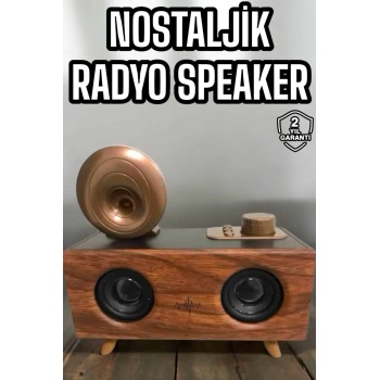 KESGİN MARKET ® Bluetooth Hoparlör Ahşap Klasik Retro Gramofon Bluetooth Müzik Kutusu