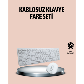 KESGİN MARKET ® Q Klavye Klavye ve Mouse Seti USB Girişli Kablosuz