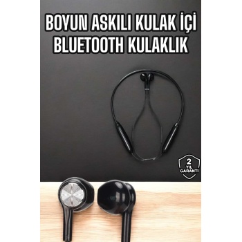 KESGİN MARKET ® Kablolu Boyun Askılı Dijital Göstergeli Bluetooth Kulaklığı 60 Saat