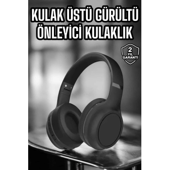 KESGİN MARKET ® Kulak Üstü Kablosuz Bluetooth Kulaklık Gürültü Önleyici Ayarlanabilir