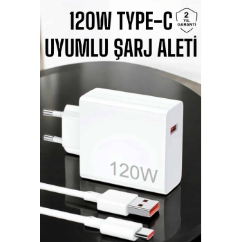 KESGİN MARKET ® 120W Şarj Aleti Type-C Uyumlu Turbo Şarj Aleti