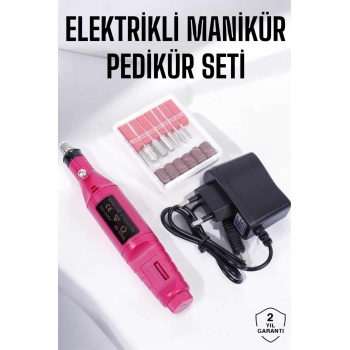 KESGİN MARKET ® Elektrikli Manikür Pedikür Törpü Seti Protez Tırnak Nasır Temizleyici