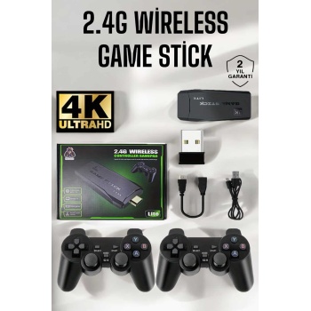 KESGİN MARKET ®   Atari 2.4g Uyumlu Kablosuz Çift Kol Game Stick