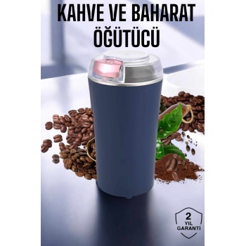 KESGİN MARKET ® Taşınabilir Kahve & Baharat Öğütücü, Kolay Temizlenebilir ve Uzun Ömürlü Paslanmaz Çelik