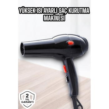 KESGİN MARKET ® 2200 Watt Profesyonel Saç Kurutma Makinesi Güçlü ve Dayanıklı Tasarım