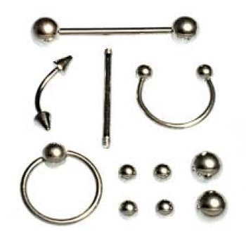 KESGİN MARKET® 11 Parça Piercing (cerrahi Çelik) Ve Piercing Topu Seti Piirsing