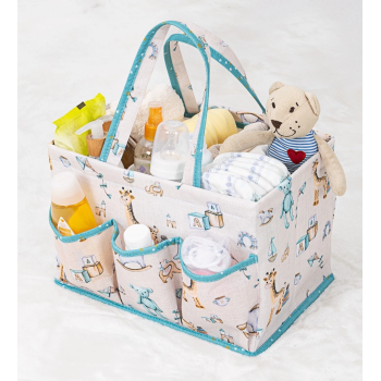 KESGİN MARKET® Baby Kullanımı Kolay Desenli Taşınabilir Bakım Çantası (yeşil)