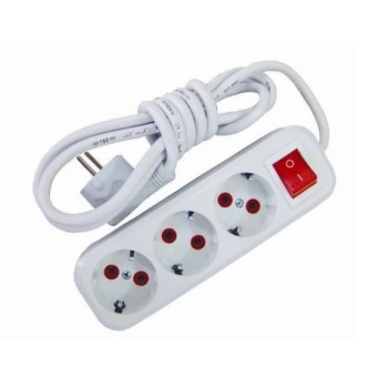 KESGİN MARKET® 3 Metre Kablolu Anahtarlı 3 Lü Topraklı Grup Priz