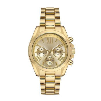 KESGİN MARKET® Zarif Ve Şık Özel Tasarım Roma Rakam Detaylı  Metal Bayan Kol Saati (gold)