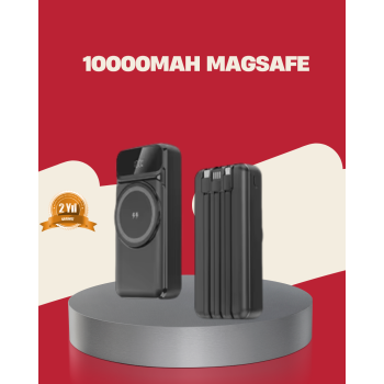 KESGİN MARKET® Kablosuz 15W Şarj Destekli 10000 mAh Taşınabilir Powerbank – Hızlı Şarj Özellikli