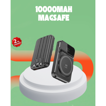 KESGİN MARKET® 10000 mAh Kablosuz Hızlı Şarj Destekli Powerbank – 15W, PD20W, Type-C Girişli