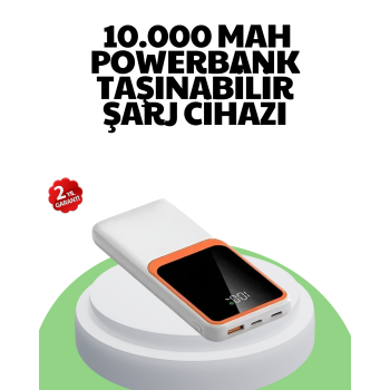 KESGİN MARKET® 10000 mAh Hızlı Şarj Destekli Powerbank – Hafif, Kompakt ve Güvenli