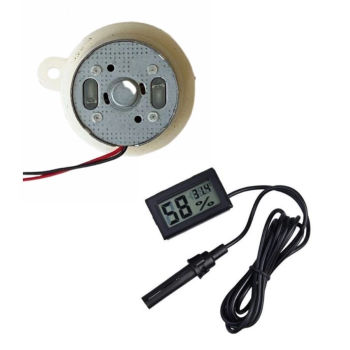 KESGİN MARKET® Kuluçka Makinesi Mini Viyol Çevirme Motoru 12 Volt Ve Nem Ölçer