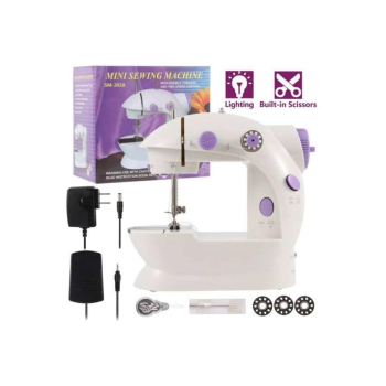 KESGİN MARKET® Dikiş Makinesi Sew Whiz Elektrikli Veya Pille Çalışabilen Çift Kademeli Işıklı Mini