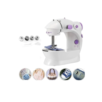 KESGİN MARKET® Dikiş Makinesi Sew Whiz Elektrikli Veya Pille Çalışabilen Çift Kademeli Işıklı Mini