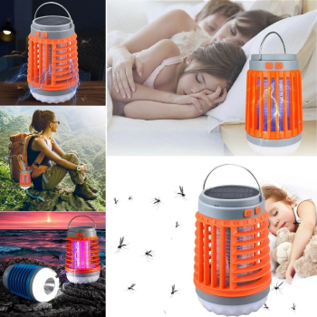 KESGİN MARKET® Askılı Solar Enerji İle Şarj Olabilen Sinek Öldürücü Kamp Feneri Işıldak