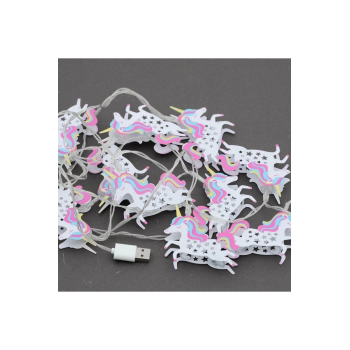 KESGİN MARKET® Ortama Renk Katan Unicorn Şeklinde Renkli Sıralı Led Lamba