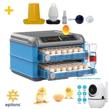 KESGİN MARKET® Tam Otomatik 128 Yumurta Kapasiteli Kuluçka Makinesi - Civciv Kaz Hindi Ördek Yetiştiriciliği Wifi Kamera Hediyeli