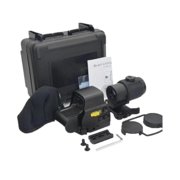 KESGİN MARKET® 558-g43 Xps2 Hedef İşaretleyici Red Dot - Holografik Nişangâh, 5x Büyütmeli Set-siyah