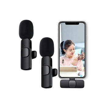 KESGİN MARKET® Lightning Girişli Iphone Uyumlu Ikili Kablosuz Yaka Mikrofonu Youtube Facebook Tiktok Vlog