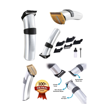 KESGİN MARKET® 609 Profesyonel Şarjlı Saç Sakal Kesme Tıraş Makinesi Erkek Tıraş Makine Seti