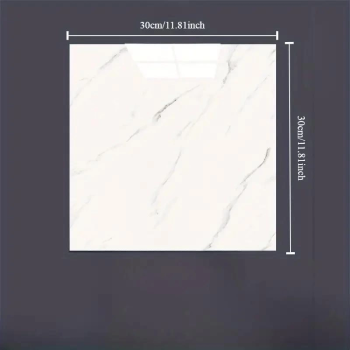 KESGİN MARKET® Beyaz Mermer Desenli Alüminyum Plastik Duvar Sticker (30*30)