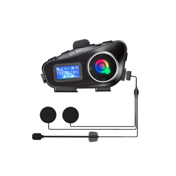 KESGİN MARKET® Q58-max Radyolu 2 Kişi Bağlantılı Bluetooth Kask Kulaklık Ekranlı Fenerli Müzik Ve Telsiz Intercom