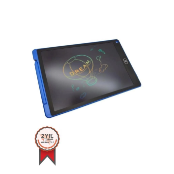KESGİN MARKET® T12 Mavi Writing Tablet Lcd 12 Inç Dijital Kalemli Çizim Yazı Tahtası