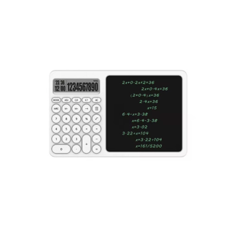 KESGİN MARKET® Çok Amaçlı Digital Hesap Makinesi Lcd Ekran Yazma Tableti Ofis Okul İçin Silinebilir El Yazısı Not Defteri