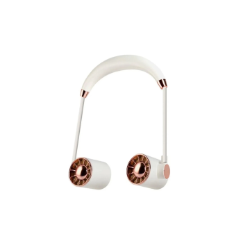 KESGİN MARKET® Boyunluk Fan Hava Soğutucu Vantilatör Boyuna Asmalı Şarjlı 3 Kademeli Mini Klima Beyaz