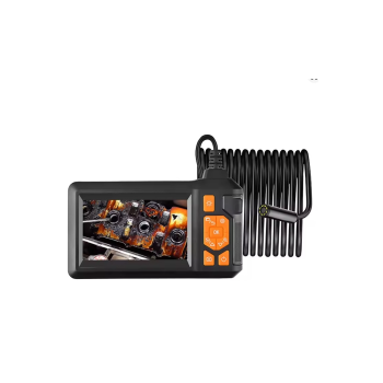 KESGİN MARKET® Ekranlı 3 Kameralı 10 Mt Hafıza Kart Destekli Sert Kablo Yılan Endoskop Kamera 8 Mm 4.3 Inc