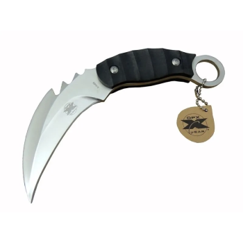 KESGİN MARKET® Gear Kargo X 0485 Tırtıklı Karambit Outdoor Bıçak 20 Cm - Kılıflı