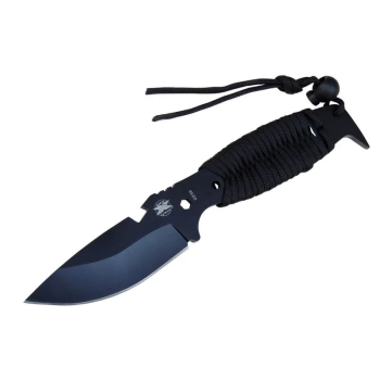 KESGİN MARKET® Gear Assault 0238bk Kamp Bıçağı 22,5 Cm - Siyah, Metal Ampampamp İpli Sap