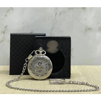 KESGİN MARKET® Özel Kutulu Gümüş Köstekli Saat Alk4672