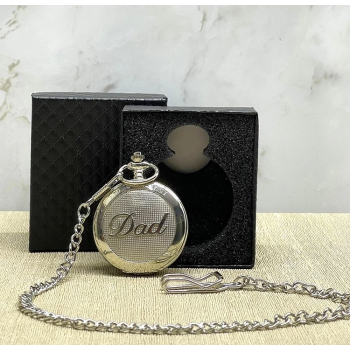 KESGİN MARKET® Özel Kutulu Dad (baba) Gümüş Köstekli Saat Alk4673